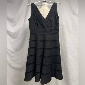 White House Black Market Sleeveless Sheer Striped Party Formal Dress